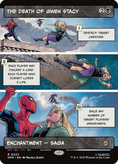 The Death of Gwen Stacy Borderless Marvel's Spider-Man Magic card
