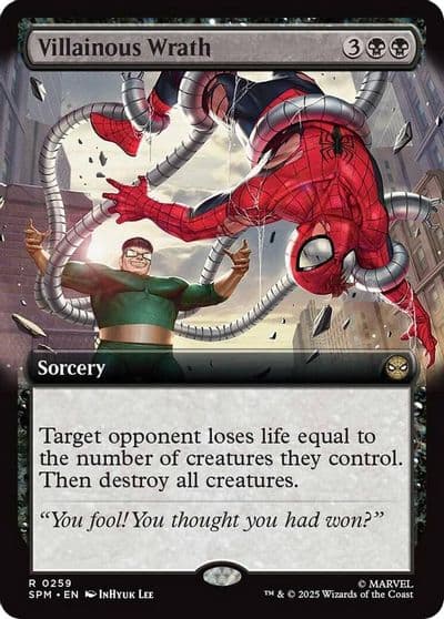 Villainous Wrath Extended Art Marvel's Spider-Man Magic card