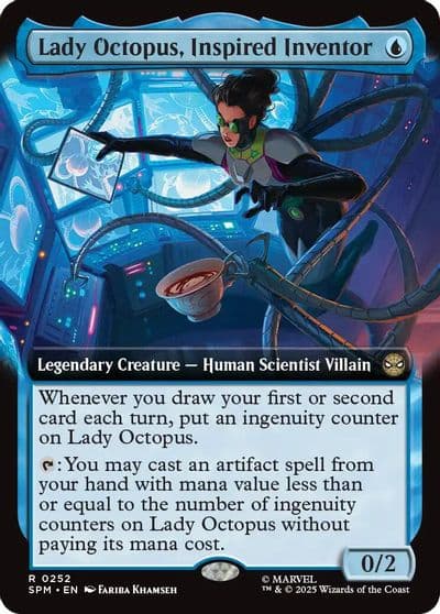 Lady Octopus Inspired Inventor Extended Art Marvel's Spider-Man Magic card