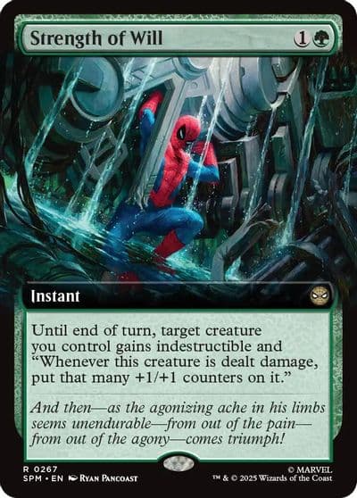 Strength of Will Extended Art Marvel's Spider-Man Magic card