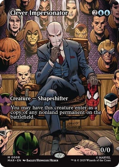 Clever Impersonator Borderless Marvel Universe Eternal-Legal Magic card
