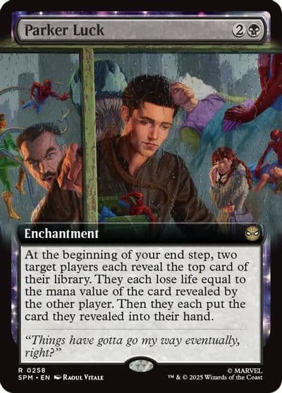 Parker Luck Extended Art Marvel's Spider-Man Magic card