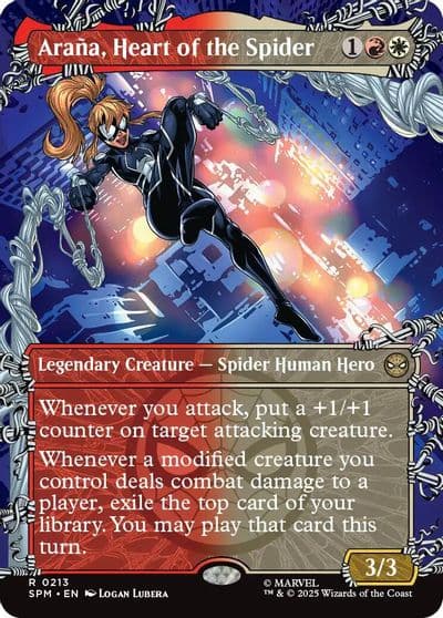 Arana Heart of the Spider Borderless Marvel's Spider-Man Magic card