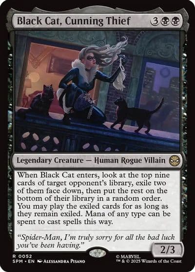 Black Cat Cunning Thief Marvel's Spider-Man Magic card