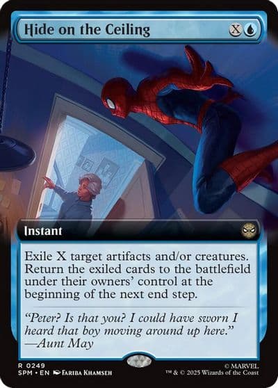 Hide on the Ceiling Extended Art Marvel's Spider-Man Magic card