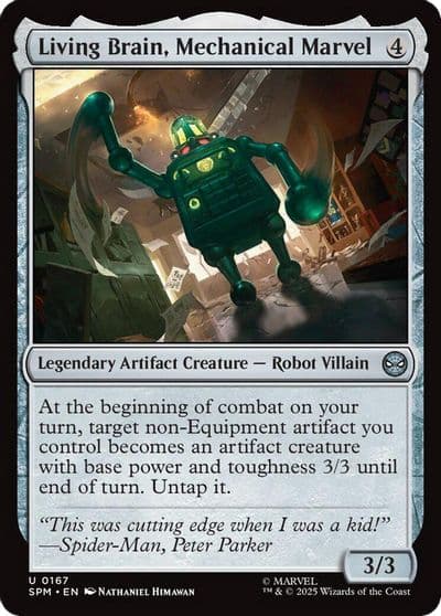 Living Brain Mechanical Marvel Marvel's Spider-Man Magic card