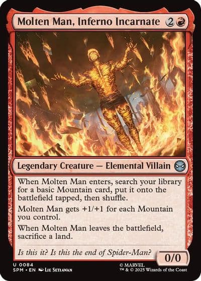 Molten Man Inferno Incarnate Marvel's Spider-Man Magic card