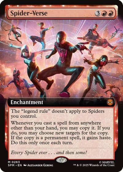 Spider Verse Extended Art Marvel's Spider-Man Magic card