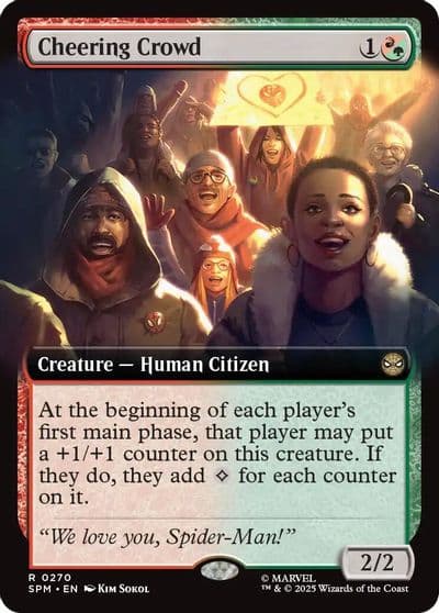 Cheering Crowd Extended Art Marvel's Spider-Man Magic card