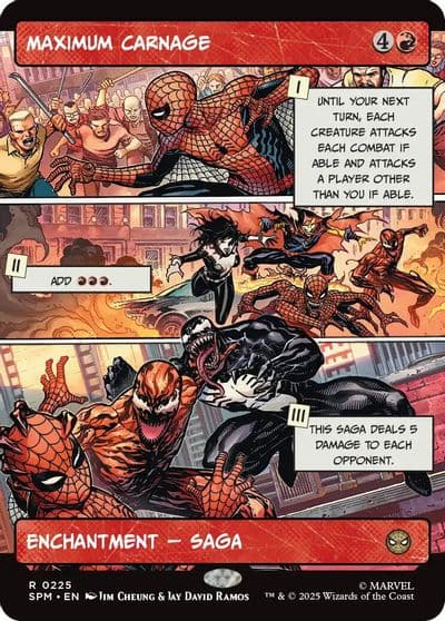 Maximum Carnage Borderless Marvel's Spider-Man Magic card