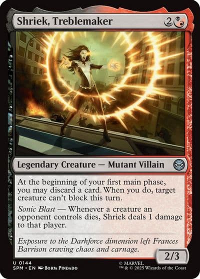 Shriek Treblemaker Marvel's Spider-Man Magic card