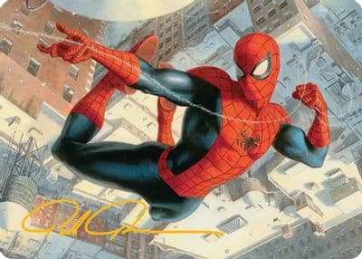 Spider Man Peter Parker Art Card Gold Stamped Signature Art Series: Marvel's Spider-Man Magic card