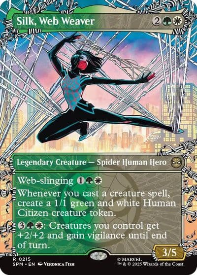 Silk Web Weaver Borderless Marvel's Spider-Man Magic card