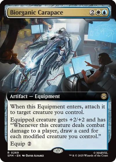 Biorganic Carapace Extended Art Marvel's Spider-Man Magic card