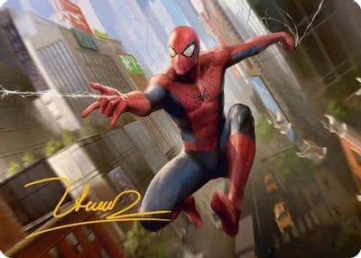 Amazing Spider Man Art Card 24 54 Gold Stamped Signature Art Series: Marvel's Spider-Man Magic card