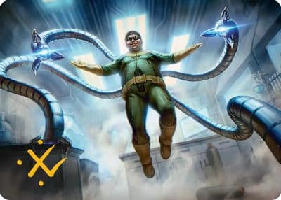 Doctor Octopus Master Planner Art Card 25 54 Gold Stamped Signature Art Series: Marvel's Spider-Man Magic card