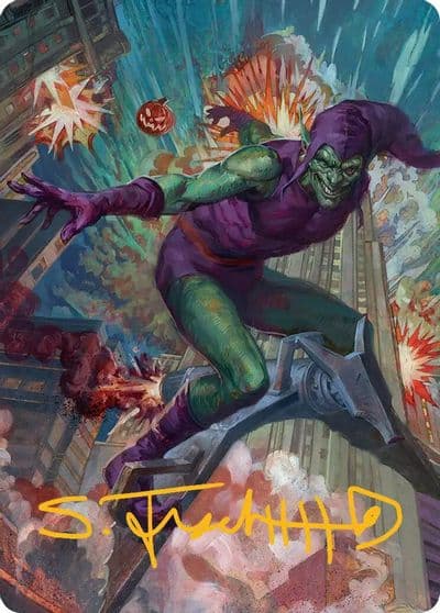 Green Goblin Art Card 26 54 Gold Stamped Signature Art Series: Marvel's Spider-Man Magic card