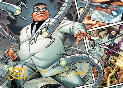 Doctor Octopus Master Planner Art Card 48 54 Gold Stamped Signature Art Series: Marvel's Spider-Man Magic card