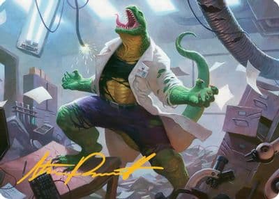 Lizard Connorss Curse Art Card Gold Stamped Signature Art Series: Marvel's Spider-Man Magic card