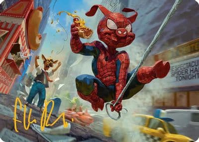 Spider Ham Peter Porker Art Card Gold Stamped Signature Art Series: Marvel's Spider-Man Magic card