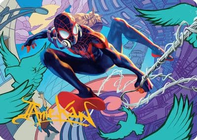 Spider Man Brooklyn Visionary Art Card Gold Stamped Signature Art Series: Marvel's Spider-Man Magic card