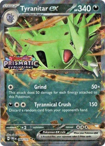 Tyranitar ex (Prismatic Evolutions Stamp) Miscellaneous Cards & Products Pokemon card