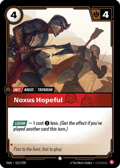 Noxus Hopeful Origins Riftbound card