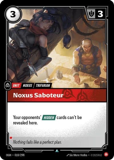 Noxus Saboteur Origins Riftbound card