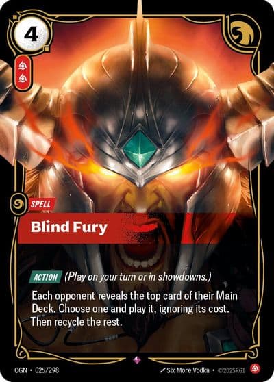 Blind Fury Origins Riftbound card