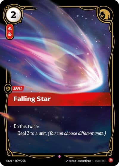 Falling Star Origins Riftbound card
