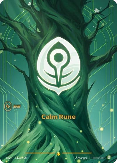 Calm Rune Alternate Art Origins Riftbound card