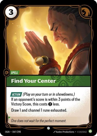 Find Your Center Origins Riftbound card