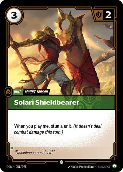 Solari Shieldbearer Origins Riftbound card
