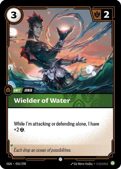 Wielder of Water Origins Riftbound card