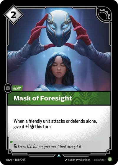 Mask of Foresight Origins Riftbound card
