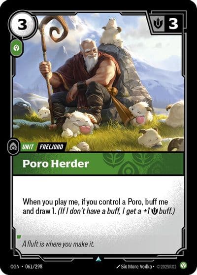 Poro Herder Origins Riftbound card