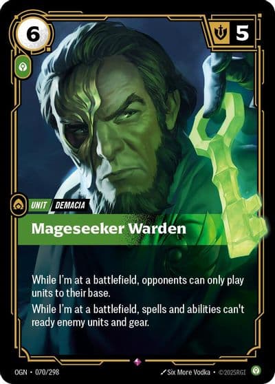 Mageseeker Warden Origins Riftbound card