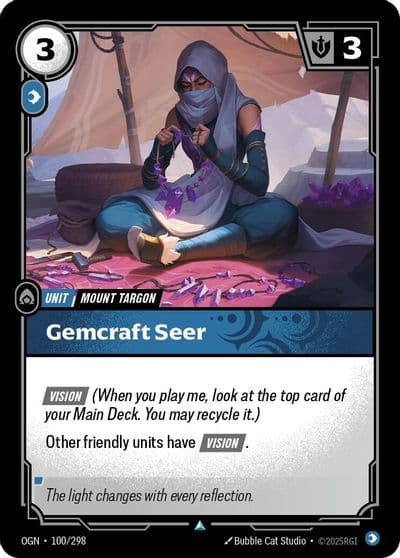 Gemcraft Seer Origins Riftbound card