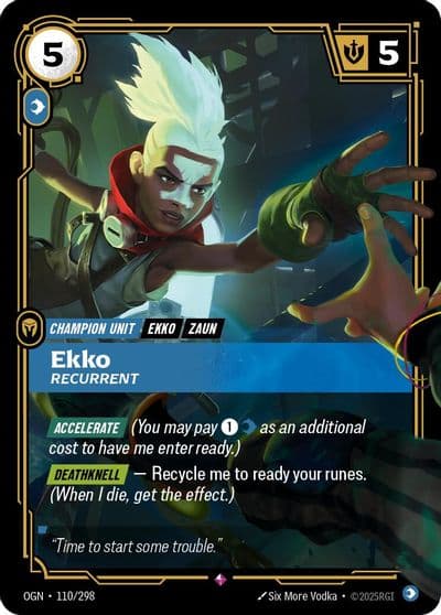 Ekko Recurrent Origins Riftbound card