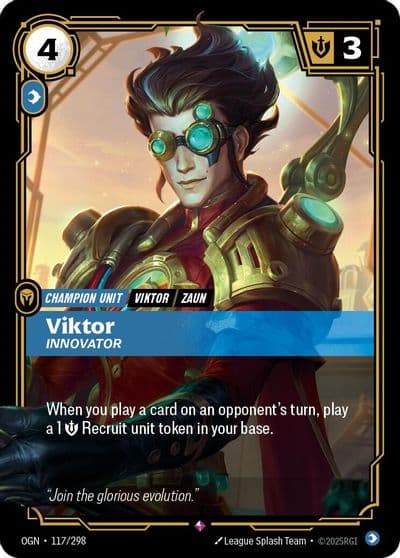 Viktor Innovator Origins Riftbound card