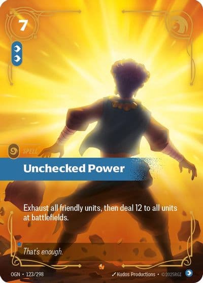 Unchecked Power Origins Riftbound card