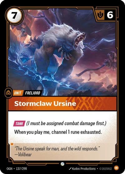 Stormclaw Ursine Origins Riftbound card