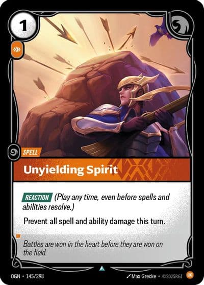 Unyielding Spirit Origins Riftbound card