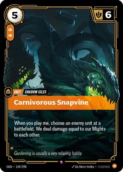 Carnivorous Snapvine Origins Riftbound card