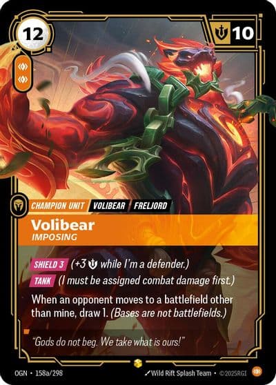 Volibear Imposing Alternate Art Origins Riftbound card