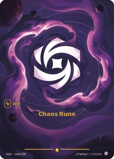 Chaos Rune Alternate Art Origins Riftbound card