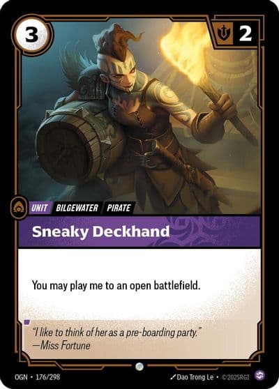 Sneaky Deckhand Origins Riftbound card
