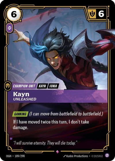 Kayn Unleashed Origins Riftbound card
