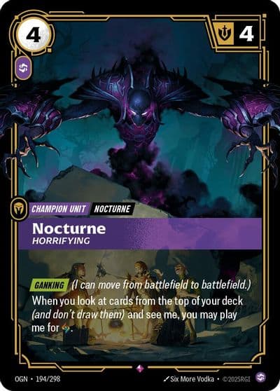 Nocturne Horrifying Origins Riftbound card
