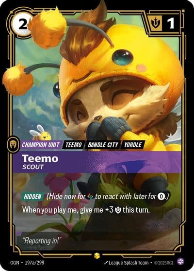 Teemo Scout Alternate Art Origins Riftbound card